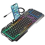 TedGem Gaming Tastatur, PC Gaming Tastatur PS4 Gaming Tastatur USB Wired...