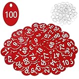 Flintronic 100 Stück Kunststoff Nummernschilder, ID-Nummernschilder aus...