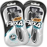 BIC Flex 4 Rasierer Herren, 2 x 3 Einwegrasierer mit je 4 Klingen, mit Aloe...