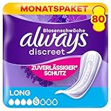 Always Discreet Inkontinenzeinlagen für Frauen Long 80 Stück Rundumschutz...