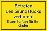 Metafranc Hinweisschild 'Betreten des Grundstücks verboten!' - 300 x 200...