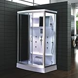 Dampfdusche Denver 120x90 cm mit 6 Massagedüsen, Regenfalldusche,...