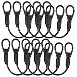 10 Stück Fotoseil Stahlseil mit Ösen 15cm Silikon Edelstahldraht Schwarz...