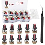 RUNCCI-YUN Potentiometer 10K 3 Terminal Drehpotentiometer mit Kappenmuttern...