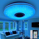 Gindoly 36W LED Deckenleuchte Dimmbar mit Bluetooth Lautsprecher,LED...