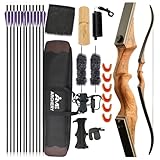 PYMUST Hunter Recurve-Bogen für Erwachsene 60 hölzerne Bogenschießen...