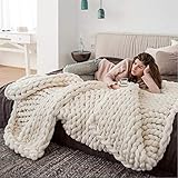 LegendTech Grobstrick Decke Strickdecke, Handgestrickter, superweicher,...