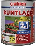 Wilckens 2in1 Acryl Buntlack für Innen und Außen, glänzend, 750 ml, RAL...