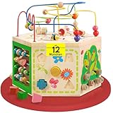 EverEarth 7 in 1 großer Motorikwürfel aus nachhaltigem Holz -...