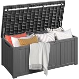 DWVO Gartenbox|450 Liter 142.1x67.6x60cm|Auflagenbox Aufbewahrungsbox...