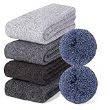 Riqiaqia 5 Paar Thermosocken Merino Wollesocken Herren Winter Warme Dicke...
