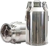 WDSOPK Milchkanne - 5L-58L 201 Edelstahl Milcheimer Kanister Milchtopf...