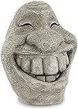 Royal Gardineer Gartenfigur: Steingesicht Smiley (Gesicht, Gartendekos,...