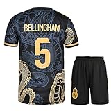 KISRAS R. Madrid Jude Bellingham #5 Retro Black Dragon Limitierte...