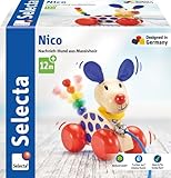 Selecta 62026 Nico, Nachzieh Hund, Schiebe-und Nachziehspielzeug, 1 Jahr to...