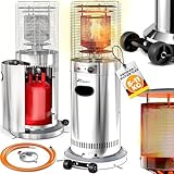 TRESKO® Heizstrahler Gas 11 kW mit Rollen | Outdoor Terrassenheizer für 5...