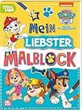 PAW Patrol Kindergartenheft: Mein liebster Malblock: Mehr als 60...