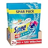 Spee Power Caps Frische-Kick 4 + 1 (120 Waschladungen), Vollwaschmittel...