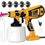 TOPALL Farbsprühsystem Wandfarbe,850W 32000PRM 1400ML HVLP...