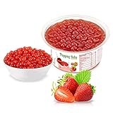 Bubble Tea Perlen - ERDBEERE - 490g Original Popping Boba Fruchtperlen für...