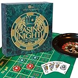 Talking Tables Casino Night Game Kit - Play Poker, Blackjack, Roulette -...