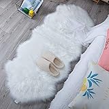 JXLOULAN Nachahmung Lammfell Teppich 60 x 160 cm Lammfellimitat Teppich...