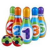 BESPORTBLE 1Satz Tragbares Bowling PU Flaschen und Bällen Indoor Outdoor...