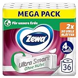 Zewa Ultra Smart Toilettenpapier Großpackung, 36 Rollen á 280 Blatt,...