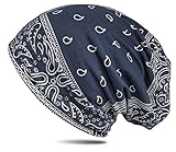 WANSSY® Damen Herren Unisex Uni Farbe Beanie mit Färbemuster Federmuster...