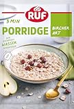 RUF Porridge Bircher Art, Instant Haferbrei mit feinen Haselnüssen und...