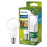 Philips Classic ultraeffiziente E27 LED Lampe, 60W, warmweiß, matt,...