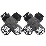 PUPTECK 2 Paar Doppelseitige Anti-Rutsch Hundesocken mit verstellbaren...