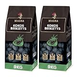 Magna Premium Kokosbriketts - 18 KG - Grillbriketts, Grillketts,...