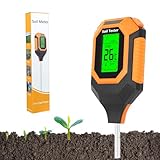 Caewous ph messgerät Erde, 4-in-1 Digital Plant bodenmessgerät with PH...