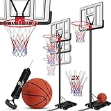 KESSER® Basketballkorb Premium mit Ständer Rollen Inkl. Netze, Basketball...