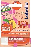 Labello Peach Power 80's Vibes Retro Edition, duftender Lippenpflegestift...