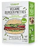 Vitaquell Vegane Burger Patties Bio, 160 g aus Erbseneiweiß und Hafer,...