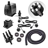 CLGarden Springbrunnen Pumpe Set SP3-S für Zierbrunnen mit 3...