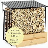 Gartenzeit® Kaminholzregal Außen XXXL 186x105x185cm – 3,45m³, 5,25SRM,...