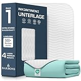 Barbons Inkontinenzunterlage waschbar Matratzenschutz 75x90 - wasserdichte...