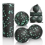 LOPHE Faszienball Set, 3 Stück Massageball und Faszienrolle set,...