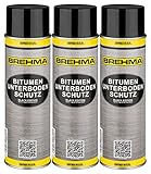 BREHMA 3X Bitumen Unterbodenschutz Black Edition 500ml Steinschlagschutz...