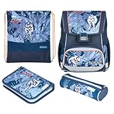Herlitz Schulranzen Set 4-teilig Loop Tech Mech Blau 17 L Ergonomischer...