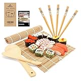 MUDEELA Sushi Set, Bambus Sushi Matte, Maker für Anfänger, karbonisierte...