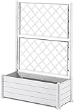 Mondo Viro Blumenkasten mit Rattan-Grillplatte mit Wasserreserve und...
