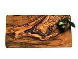 Schneidebrett ELLI, 30 x 15 cm lang, aus Olivenholz, traumhafte Maserung,...