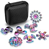 Regenbogen Metall Fidget Spinner Set, 3-teiliges Premium Finger Spielzeug...