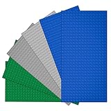 6 Platten-Set Bausteine Grundplatten, Classic Grundplatte 12,9 * 25,6 cm...