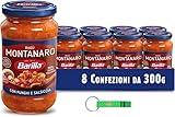 8x Barilla Pastasauce Ragù Montanaro, Italienisches Ragout mit Pilzen und...