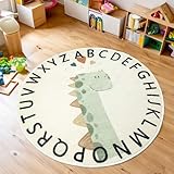 Tapis Design Kinderteppich Teppich Kinderzimmer Rund Kurzflor, rutschfest...